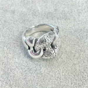 Sterling Silver 925 Modern Ring Hollow Lightweight