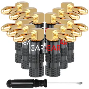 6 Pairs Right Angle Pin Type Speaker Banana Plugs 6 Pairs Right Angle Pin Type Speaker Banana Plugs