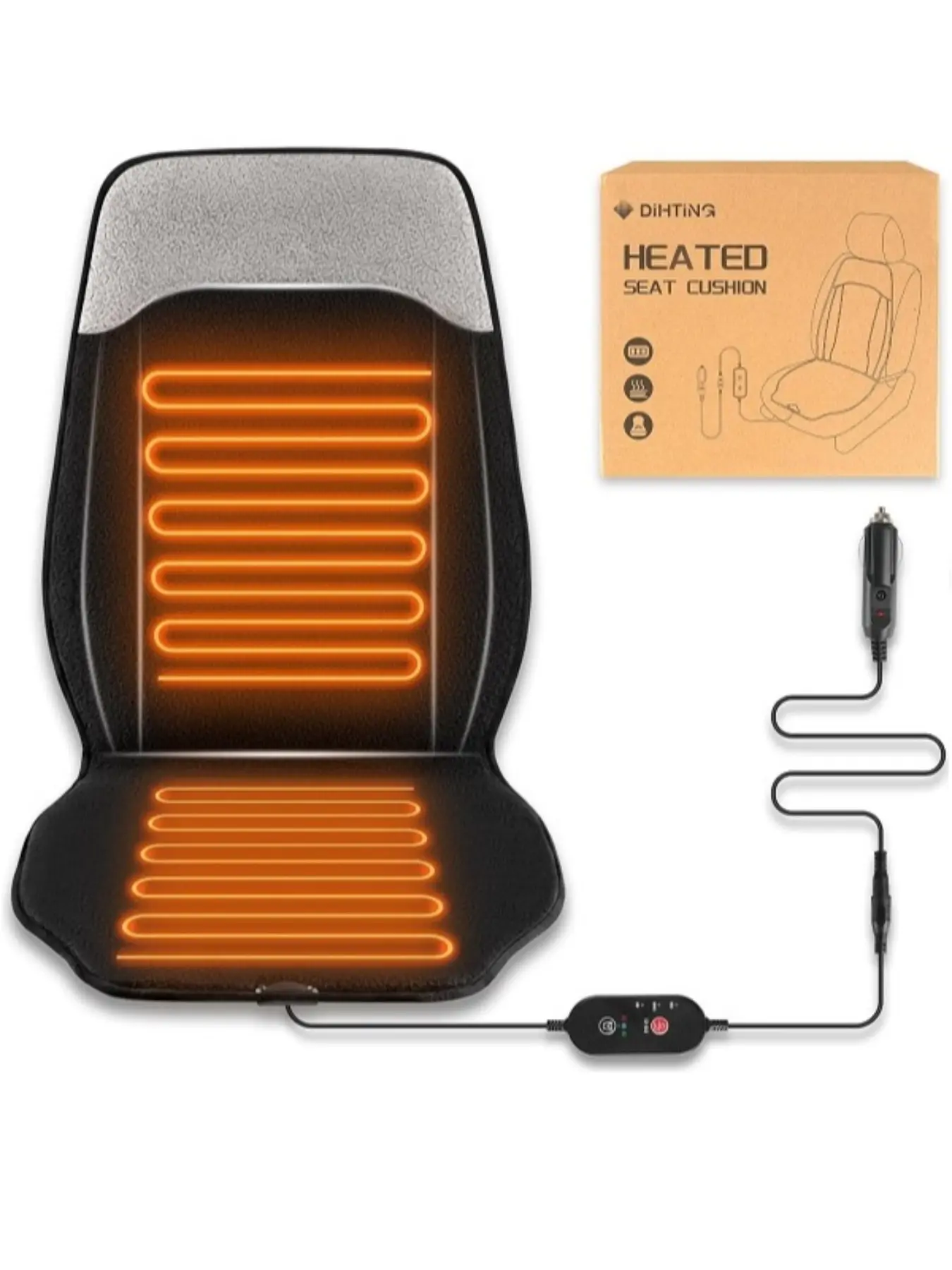 Heated Seat Cover, Car Seat Covers, Fast Heating Warm Pad, Large Size Winter Car Seat Cushion, Christmas Holiday Gift, Three Speed Adjustment