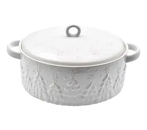 Temp-tations 3-qt Round Baker with Lid and Handles