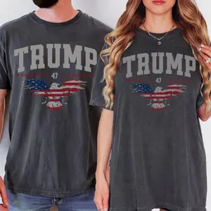 Trump 47 Sweatshirt, MAGA 2024 crewneck, American Flag Shirt, Patriot T-Shirt, Trump President