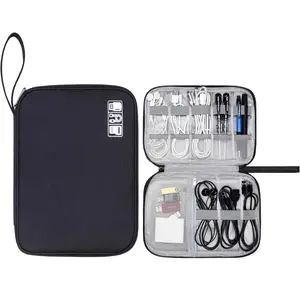 Travel Cord Organizer Case, CILLA Electronic Organizer Small Cable Organizer Portable Waterproof Storage Bag for Charger, Cord, USB, Power Bank, Earphone, SD Card, Traveling Essentials for Women