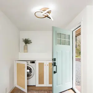 Modern LED Ceiling Light, 6000k, Arc Design Semi-Embedded, Suitable for Hallway, Bathroom, Kitchen, Entryway, Staircase
