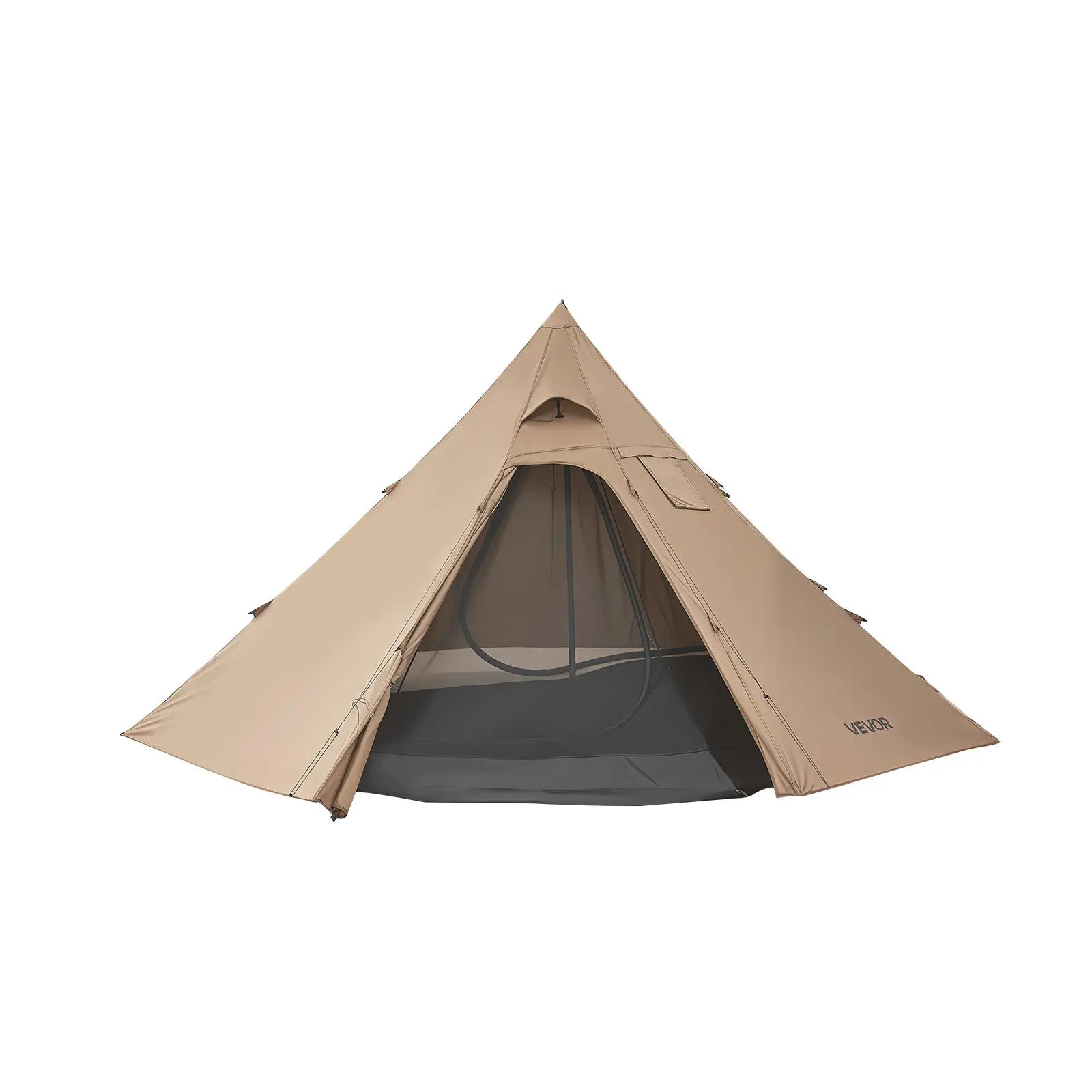 【SummerFinds】VEVOR Hot Tent for 4 Persons, Camping Tipi Hot Tents with Stove Jack & Inner Tent, Portable Winter Camping Tents with Snow Skirt, Easy Setup, Waterproof 4 Season Shelter Tents for Fishing Backpacking