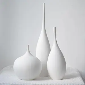 Mist — White Matte Ceramic Vase Set of 3