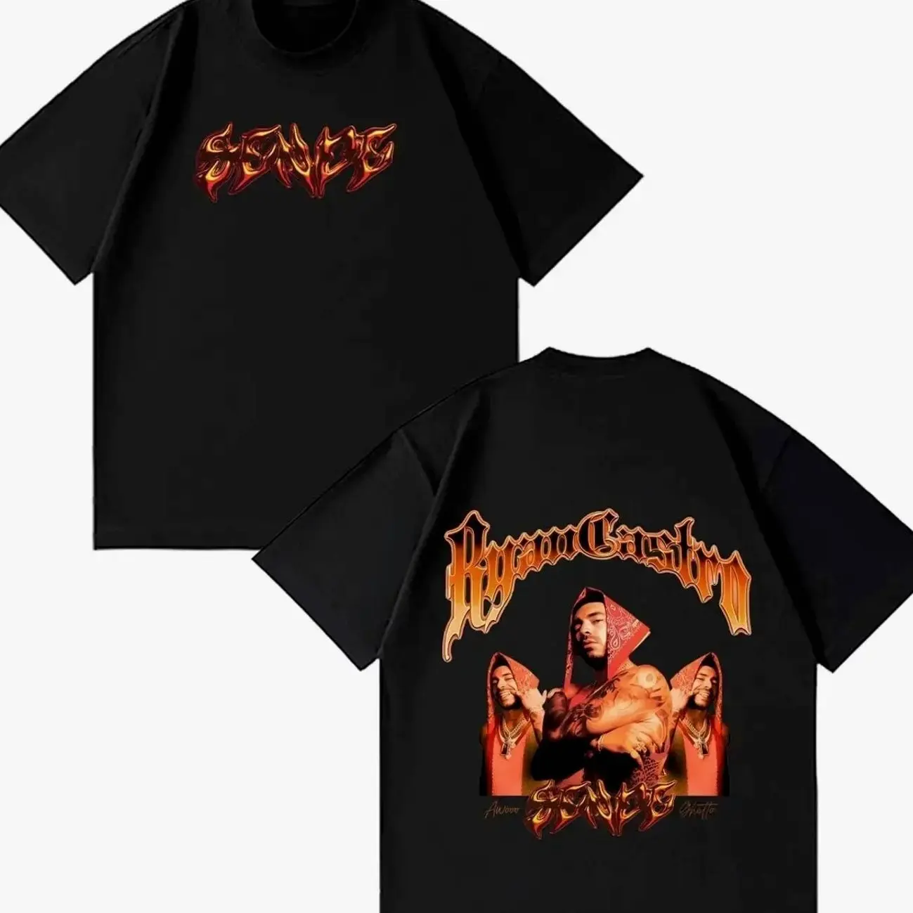 Rapper Ryan Castro Sende Album Tour 2026 Graphic Tshirt Men Women Fashion Hip-hop T-shirts Short Sleeve Loose   T Shirts 6 QQQ