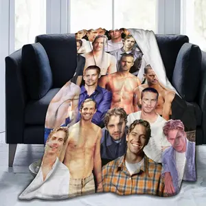 Blanket Paul Walker Soft and Comfortable Wool Fleece Throw Blankets for Sofa Office car Camping Yoga Travel Home Decoration Cozy Plush Beach Blanket Gift 40"x30"a