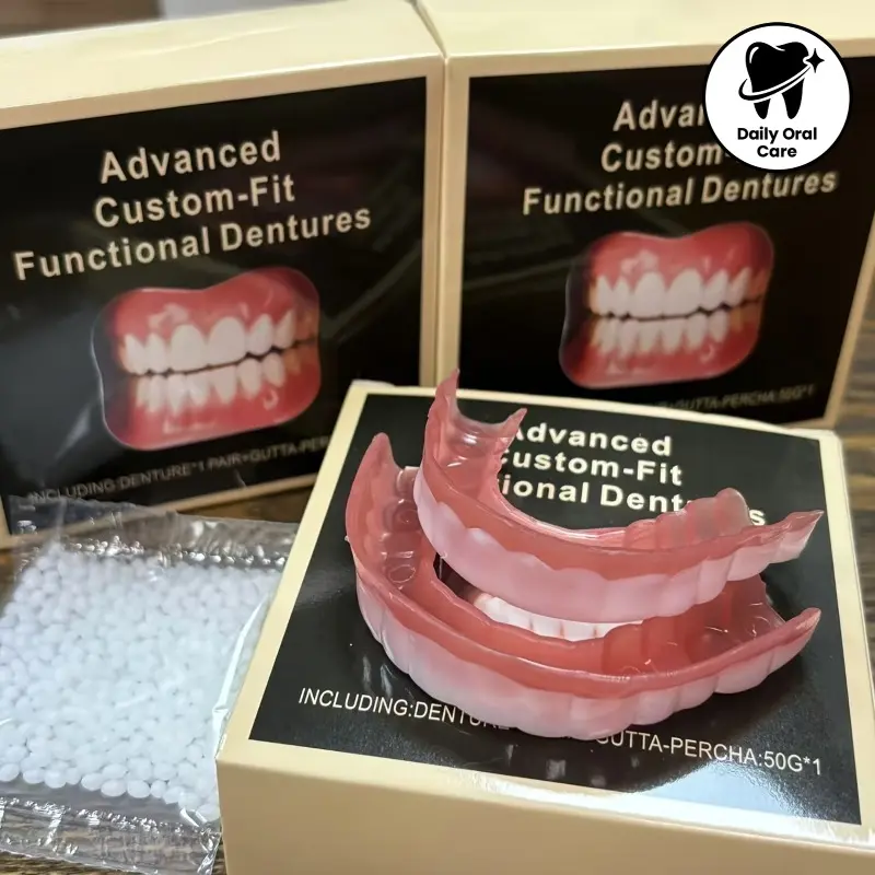 Upgraded Full Mouth Coverage |   Unisex, Realistic Color And Shape, Precise Fit for Upper And Lower Jaw, Easy Installation And Removal, Comfortable to Wear, Ideal Choice for Tooth Replacement, High-Quality Plastic Material, Special
