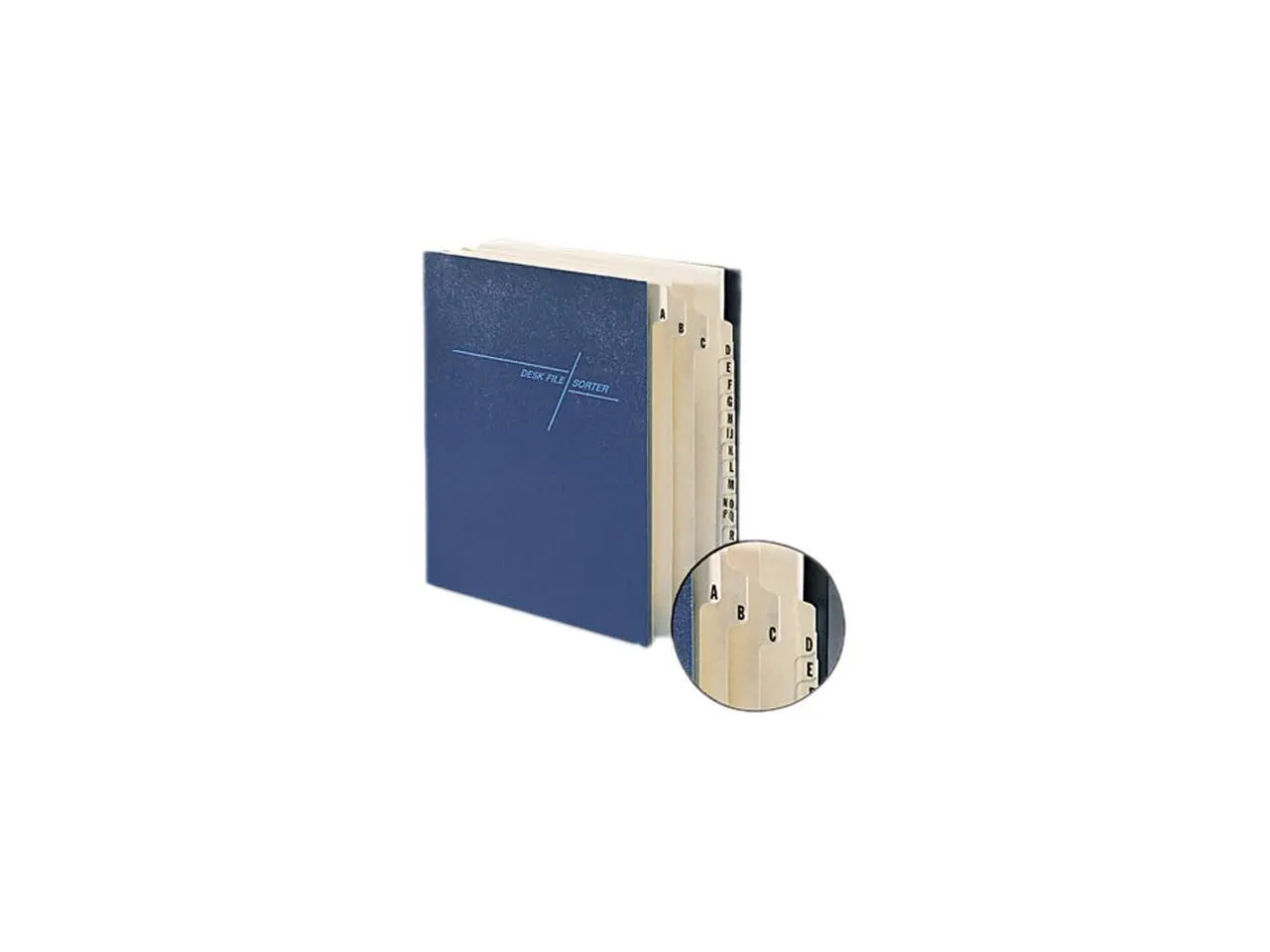 Smead 89282 Deluxe Expandable Desk File, A-Z Index, Letter Size, Pressboard, Navy Blue