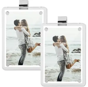 2 Pack Car Picture Holder, Universal Magnetic Photo Clip，Personalized Photo Car Accessories - Add Your Own Photos to Your Car's Sun Visor, Magnetic Picture Frames for Refrigerator