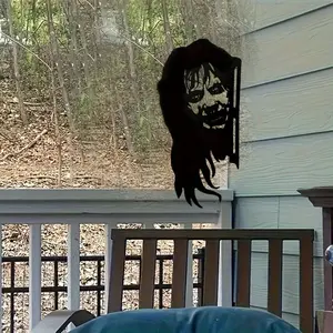 Halloween Witch Outline Decorations, Outdoor Hanging Ornaments, Unique Iron Wall Art, Haunted Home Decor, Garden Accessories