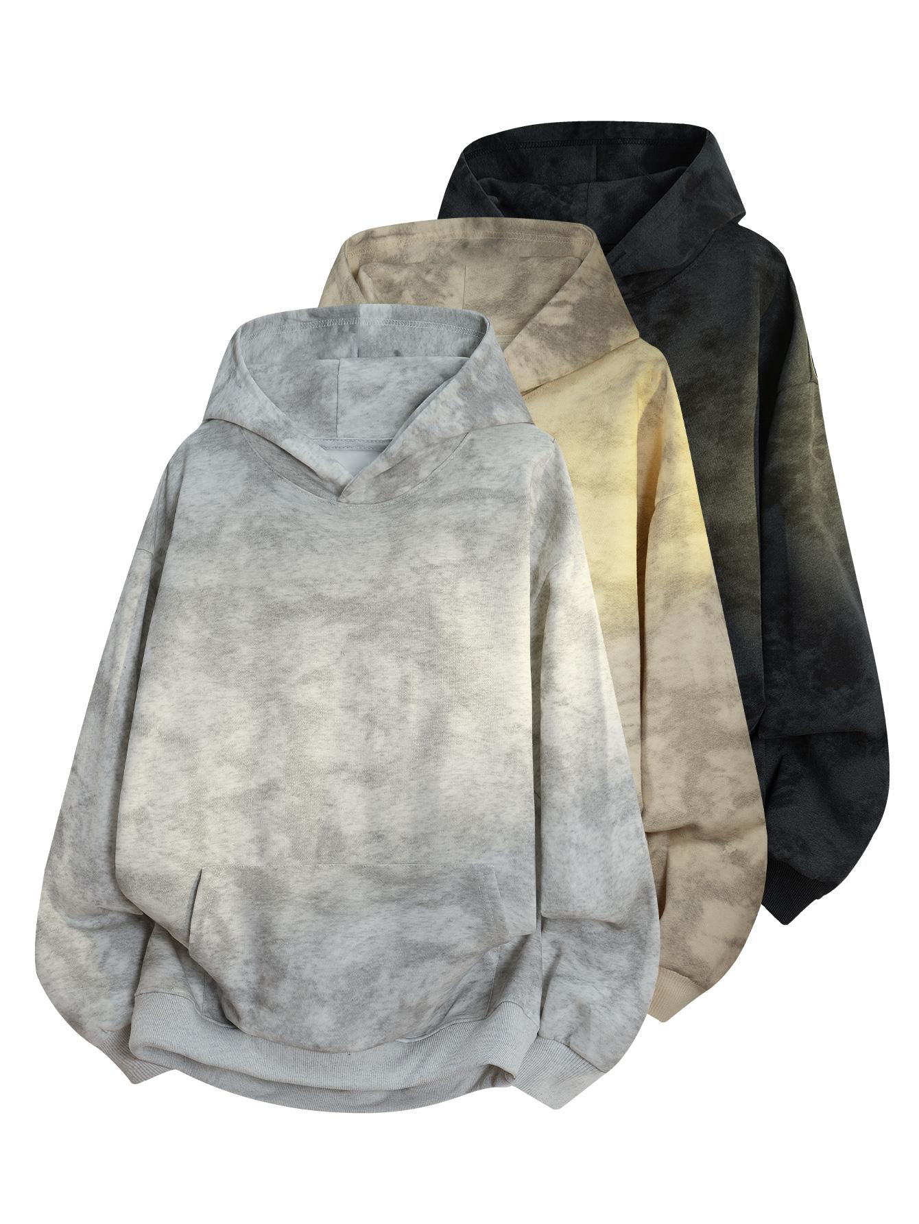 CCCMAI Men's Textured Hoodie Casual Long Sleeve Hooded Sweatshirt for Spring & Fall Fashion Men's Clothes for Daily Wear Menswear Sweatshirts Tops Man Pullover Long Sleeve Casual Tops