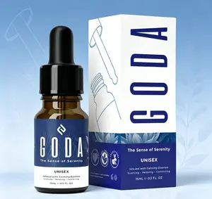 GODA Serenity Mini Unisex Perfume 15ml / 0.50 Fl.Oz, Calming Floral Woody Fragrance with Soothing Lavender & Chamomile for Relaxation & Rebalance, Long Lasting Vegan Cruelty-Free Portable Travel Scent for Men Women Daily Stress Relief