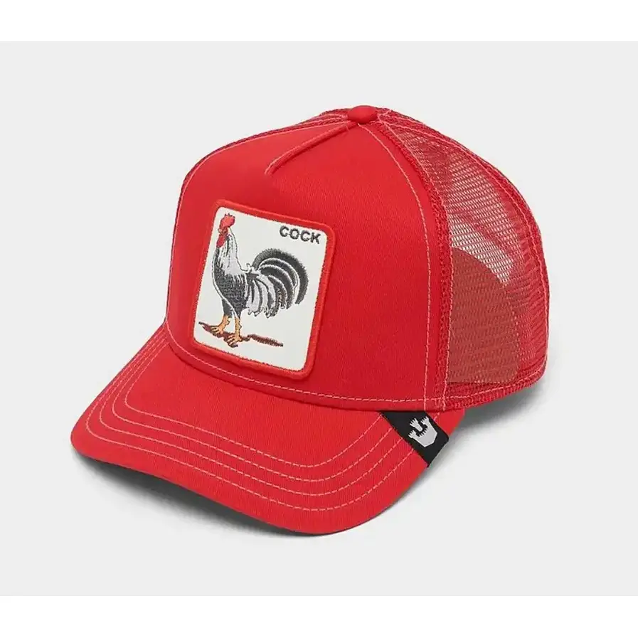 GOORIN BROS. THE ROOSTER RED TRUCKER HAT GOORIN BROS. THE ROOSTER RED TRUCKER HAT