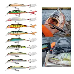 Floating Minnow Fishing Lures 9.5cm 13g Fish Baits with Hook