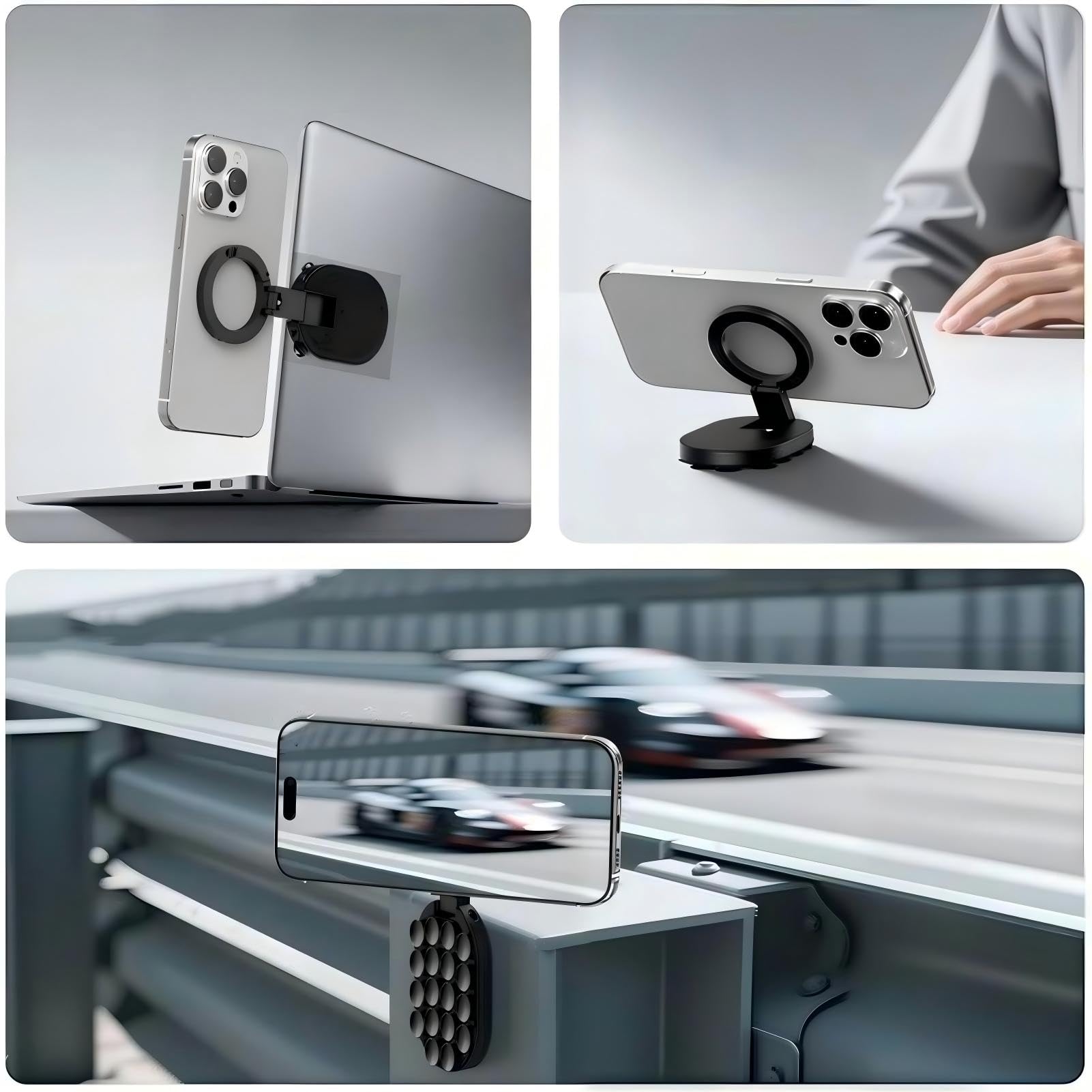 MagLock Suction Cup Phone Holder Desktop Stand Compatible with iPhone 17 16 15 14 Suction Base Design for Wall and Glass Surfaces MagLock Suction Cup Phone Holder Desktop Stand Compatible with iPhone 17 16 15 14 Suction Base Design for Wall and Glass Surfaces