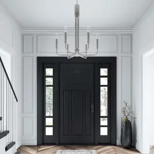Modway Rekindle 6-Light Chandelier in Polished Nickel