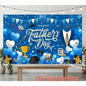 1PC,2D Flat Customize Backdrop Father's Day Decorative Backdrop, Festival Party Photo Background, Family Gathering Scene Decoration Backdrop, Festival Celebration Decorative Hanging Cloth