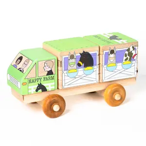 Stackable Puzzle Truck - Horse Trailer | Nominated for 2026 Astra Play Award | Made in the Canada | Printed with Non-toxic Ink in the USA 🇺🇸