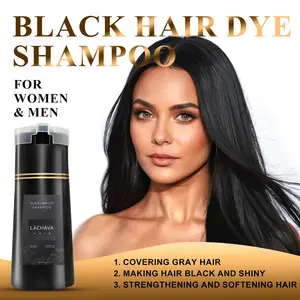 LACHAVA Hair Dye Shampoo,LACHAVA Hair Instant Dye Shampoo,LACHAVA Hair Dye Shampoo 3 in 1, for Men & Women (Black)