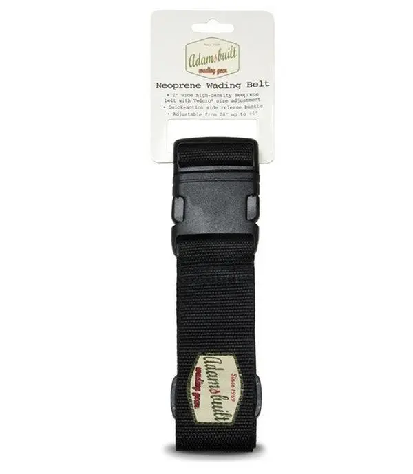 Adamsbuilt Fishing Web Wader Belt, 2" Wide High-Grade Nylon with Quick-Action Side Release Buckle, Adjustable to 46", Quick Release, Side Buckle, Nylon Webbing