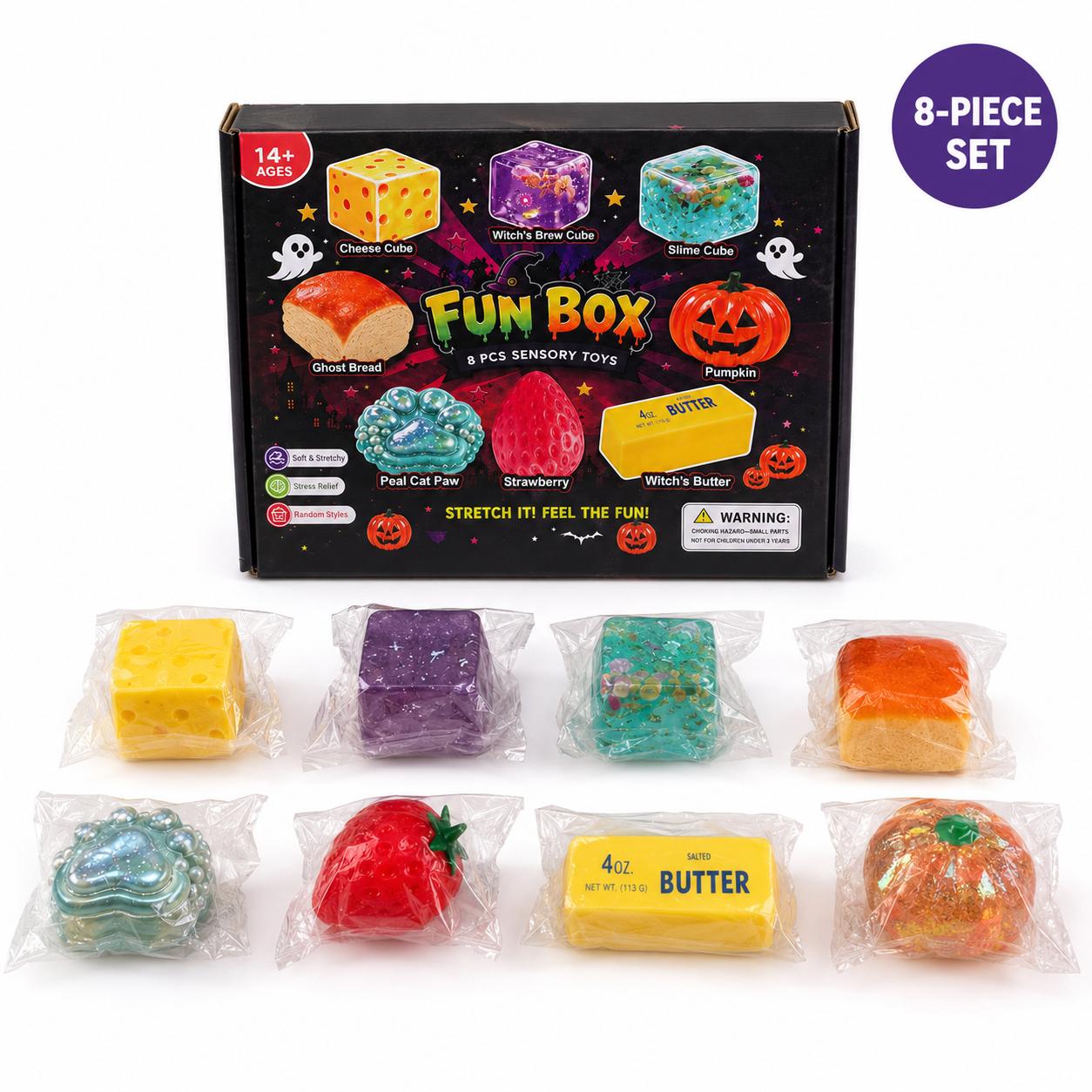 8-Piece Halloween Squishy Surprise Box, Sensory Fidget Squeeze Toy Set, Soft Stretchy Stress Relief Toys, Indoor Leisure Activity, Halloween Gifts & Party Favors 8-Piece Halloween Squishy Surprise Box, Sensory Fidget Squeeze Toy Set, Soft Stretchy Stress Relief Toys, Indoor Leisure Activity, Halloween Gifts & Party Favors