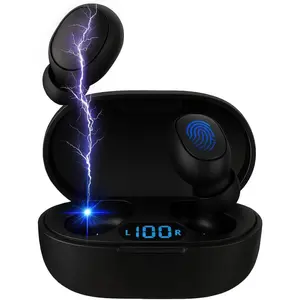Bluetooth Earbuds Wireless – Waterproof Earbuds with Microphone, Touch Control, Noise Cancelling Stereo Bass, Charging Case (Black)