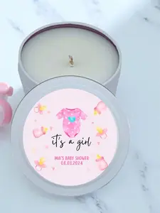 It's A Girl Pink Baby Shower Bulk Favor Candle