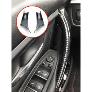 Gelunxin Door Pull Handle Cover for BMW 320,328,330,335,M3 2012-2018 & BMW 428, 435,M4 2014-2017 (Left Front+Right Front, Carbon Fiber)