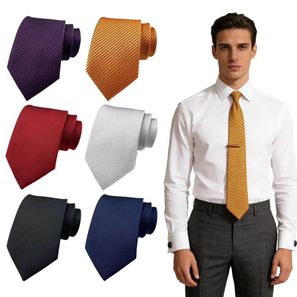 Men's 6-Piece Silk Necktie Set - Classic Woven Jacquard Ties with Novelty Patterns, 3.1in Width, Formal Wear, Soft Texture, Elegant, Unscented, Ideal Gift for Husbands & Fathers, Attracts More Attention