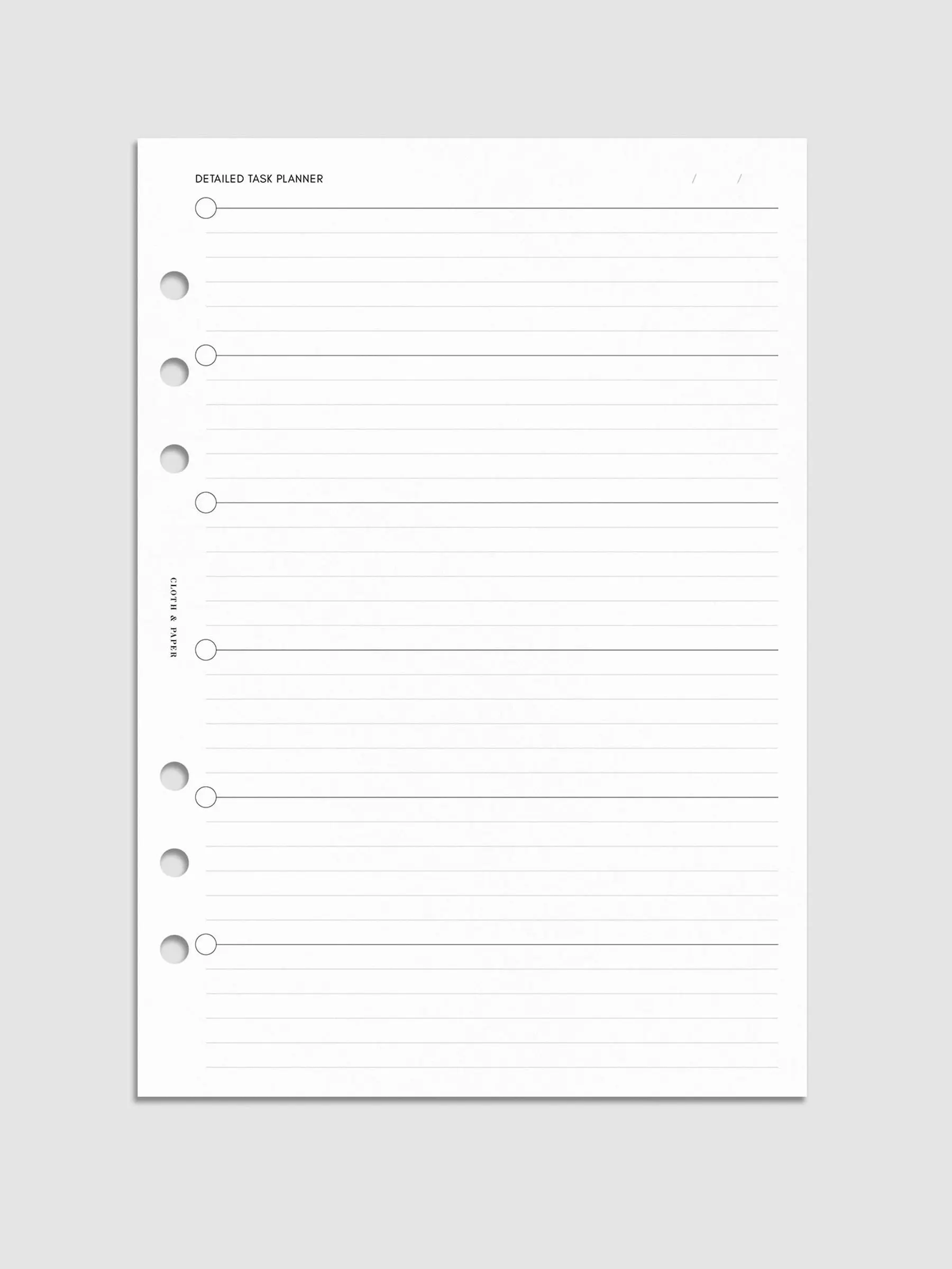 Detailed Task Planner Inserts
