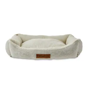 Vibrant Life Luxe Cuddler Pet Bed, Cream, 1 Count