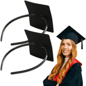 2pcs/set Non-Slip Graduation Cap Headband Suitable for Graduates, Students, Women - Adjustable Cap with Secure Closure, Lightweight Headwear Accessory for Diploma Ceremonies, Prom, party decoration essential（Cap Not Included)