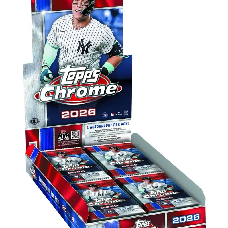 Topps 2026 Chrome Baseball Trading Card HOBBY Box [20 Packs]