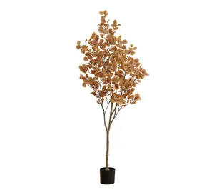 Nearly Natural 7-ft Artificial Autumn Fall Eucalyptus Tree