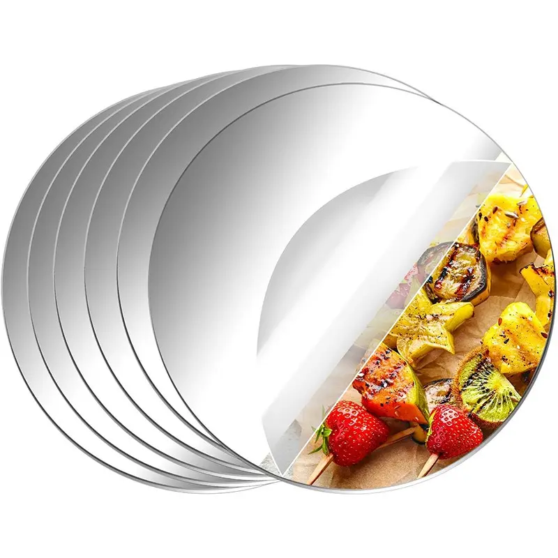 Acrylic self-adhesive circular mirror sticker, DIY circular mirror art inlaid wall decoration, suitable for bedroom, living room, office, wedding, home decoration, Bedroom Decorations