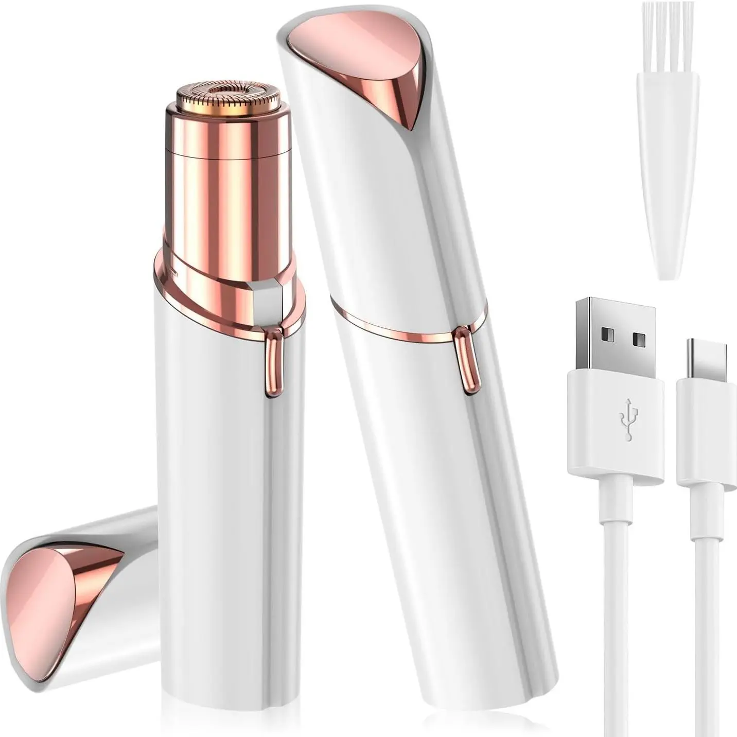 Electric Hair Removal Device USB Rechargeable for Home Use, Portable Hair Remover, Waterproof Razor with Washable Blade, Hair Removal Tool for Smooth Skin