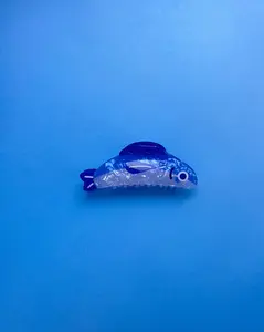 Blue Fish Claw Hair Clip