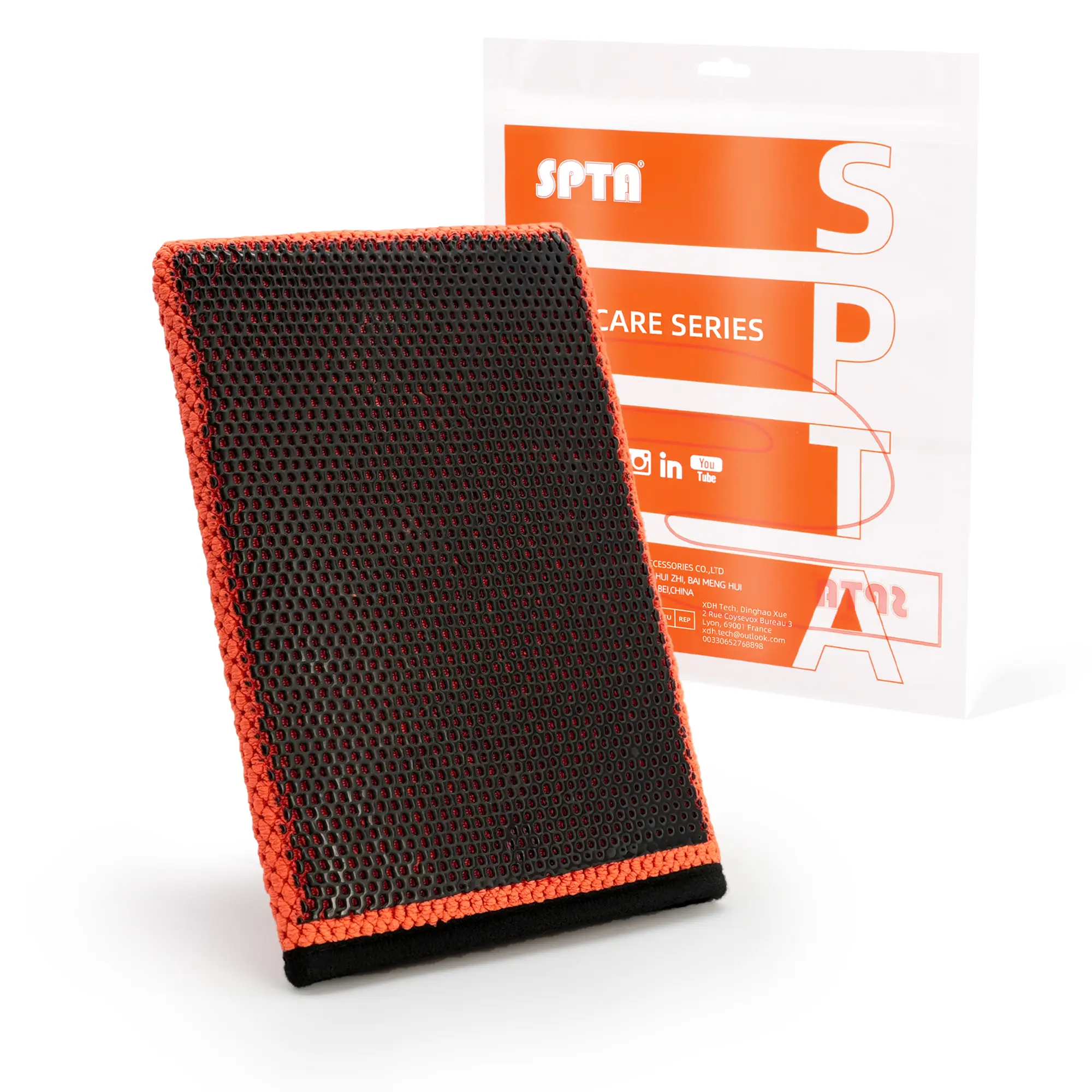 SPTA Clay Mitt, 1Pc Fine Grade Clay Bar Wash Mitt, Clay Eraser Mitt for Car Detailing, Auto Detailing Clay Bar Glove Quickly Removes Debris from Your Paint, Glass, Wheels, & More