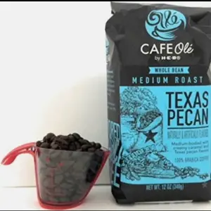 Cafe Ole Whole Bean Pecan Coffee 3 Pack with Measuring Cup Included Beverage Flavor Father's Day Gift Set