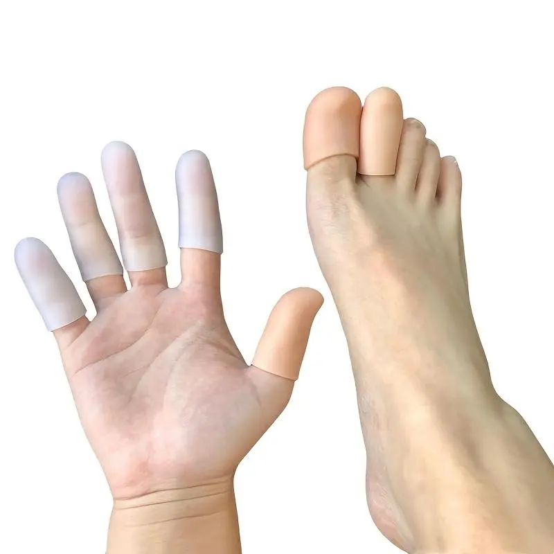 Silicone Gel Toe Caps and Finger Sleeves, Foot Protection, Comfortable and Breathable Design, Waterproof and Sweat-absorbing, Durable for Everyday Use