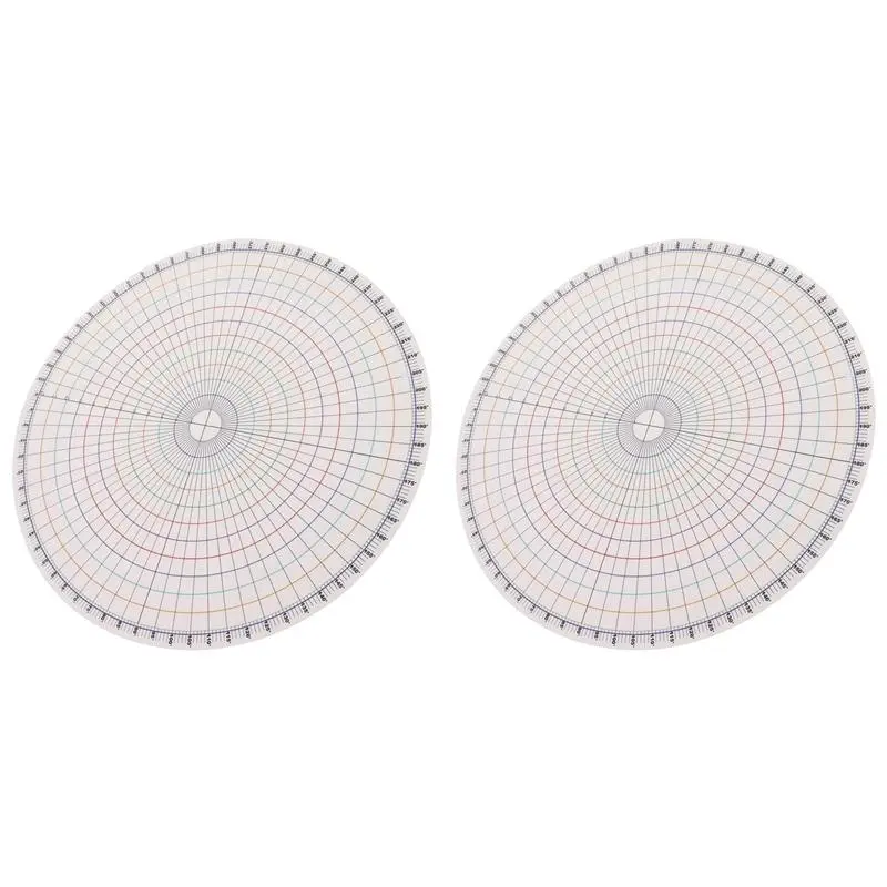 2X Pottery Clay Divider Tool Equal Circle Protractor Rotary Disc Ceramic Pottery Trimmer Tool Circle Scale Ruler