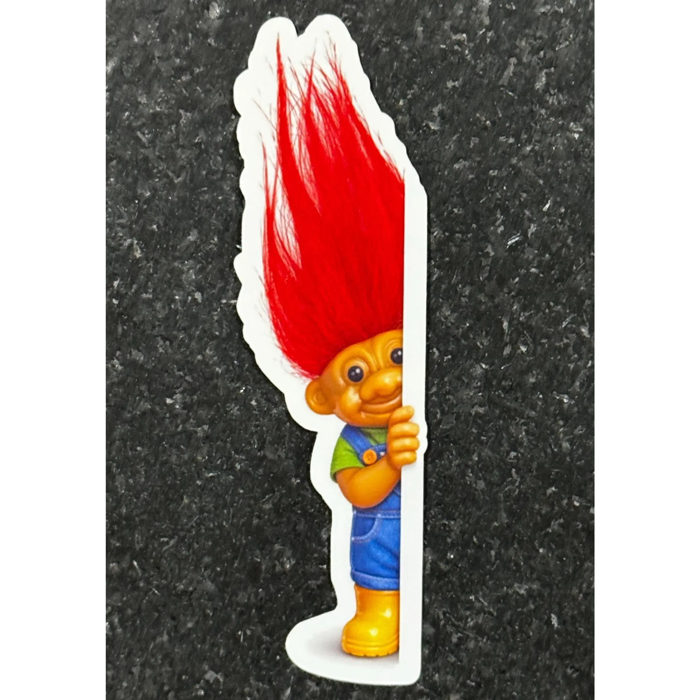 Peeking Troll Sticker HOW FUNNY is this!! | 90s Nostalgia Vinyl Decal (Waterproof)