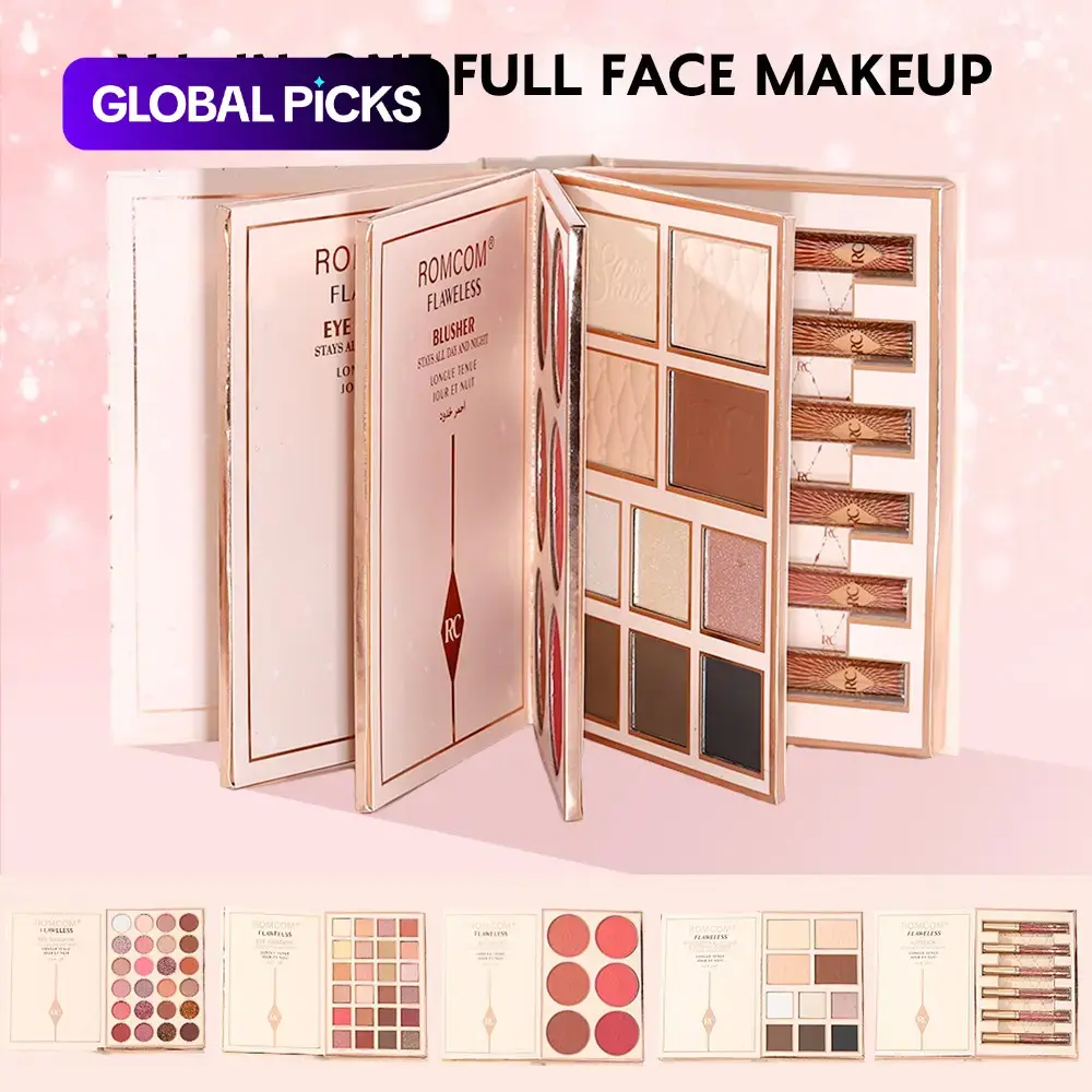 Multifunction Face Makeup Set, Makeup Combo, Beauty Sets, Eyeshadow, Blush, Highlighter, Contour, Brow Powder, and Lip Gloss Kit for Beginners #GLOBAL PICKS