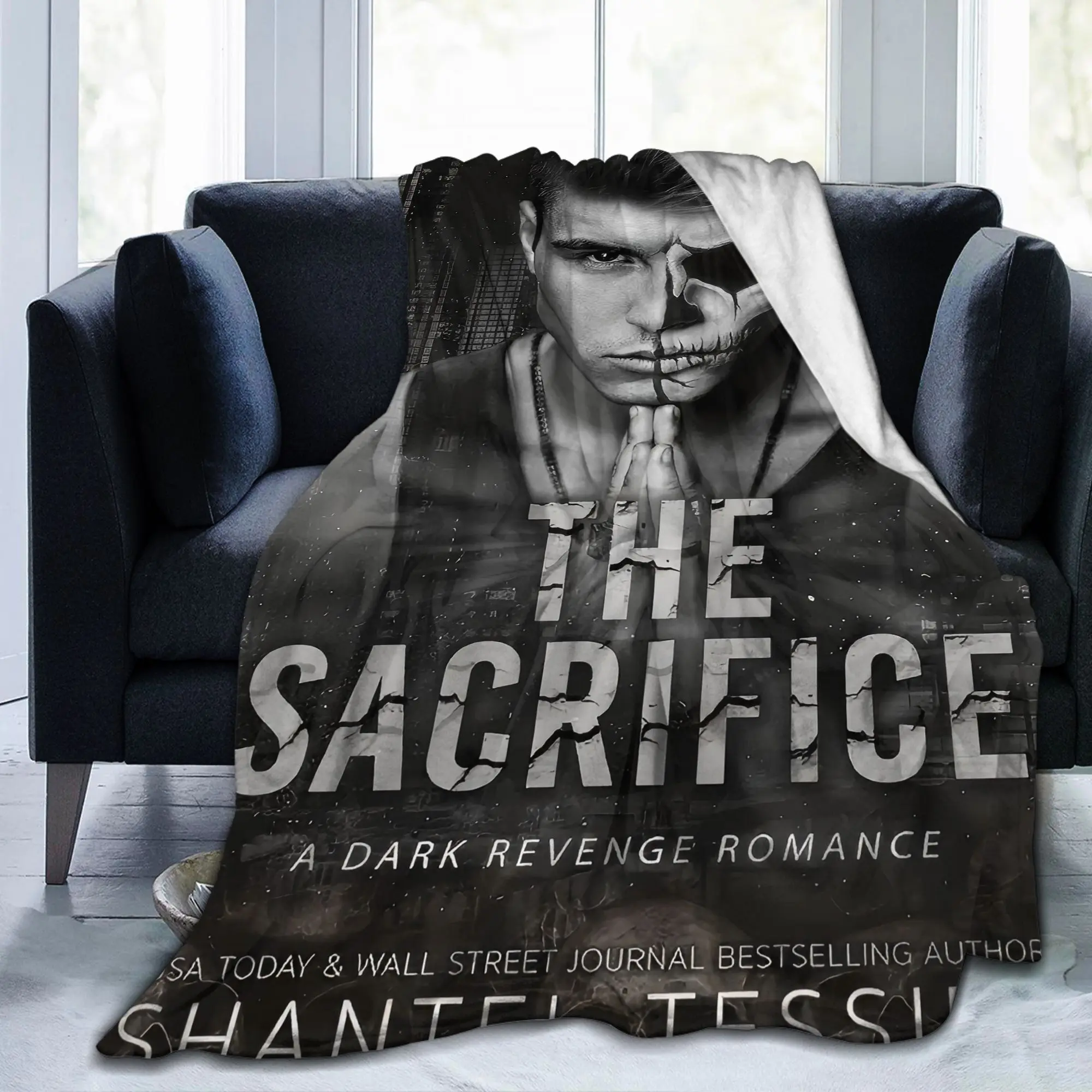 Shantel Tessier Dark Revenge Romance Printed Flannel Blanket - Multi-Size, Warm Comfortable, Printed Side Design, for Living Room, Office Sofa, Travel, Multi-Functional