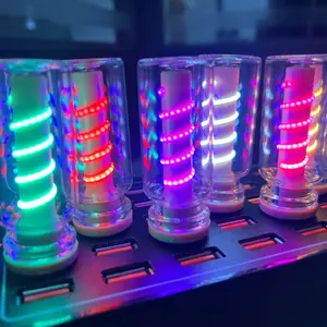 2025 Upgrade Car USB Night Light Touch Dimmable LED Filament Lamp Portable Lighting Plug and Play Decorative Atmosphere Light for Car Bedroom