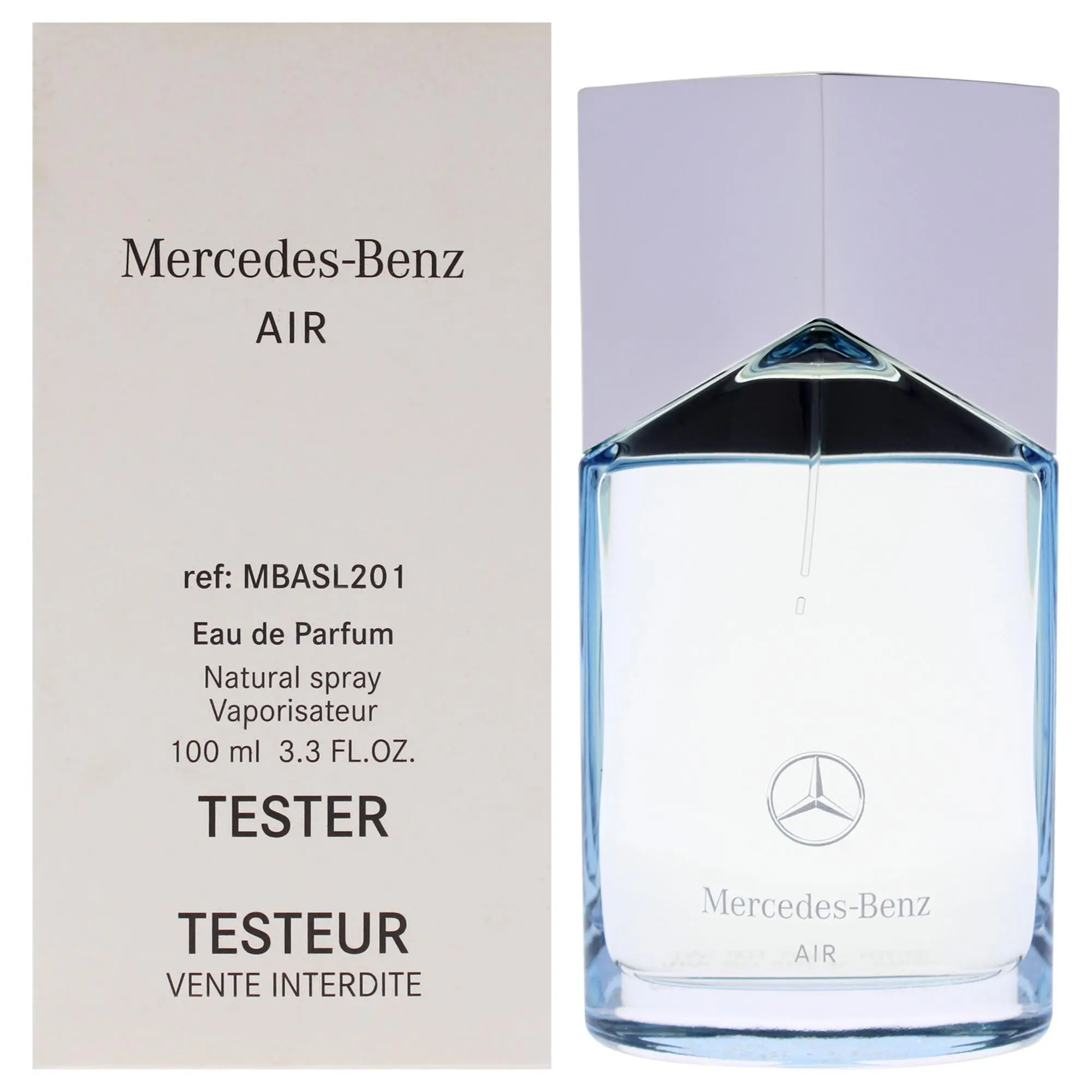 Mercedes-Benz Lsa Air Eau de Parfum for Men, 3.4 fl oz / 100 ml Natural Spray, Tester Version, Edp Spray