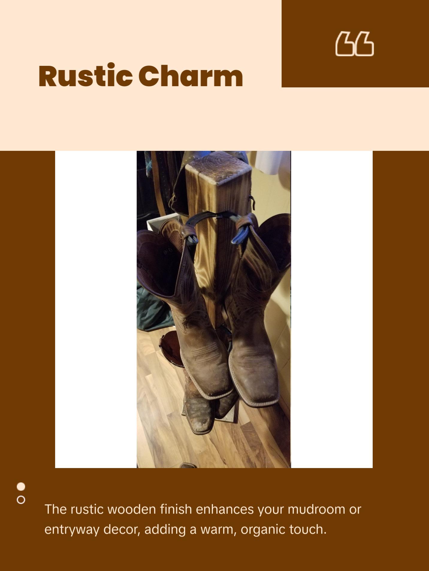 6 Pair Cowboy Boot Tree Rack Vertical Western Boot Organizer