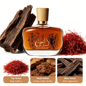 Oud In Moonlight – Amber Woody Extrait de Parfum, 100ml Unisex Perfume, Everyday Fragrance, Fmalol Luxury Gift Box, Long Lasting Neutral Fragrance