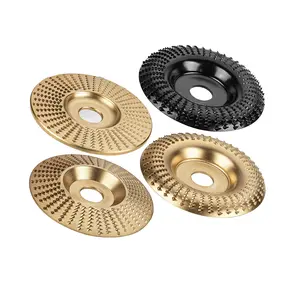4PC Angle Grinder Wood Carving Disc Set, for 4" or 4 1/2" Angle Grinder with 5/8" Arbor, Wood Shaper Carving Disc, Stump Grinder Teeth, Wood Shaping Tools